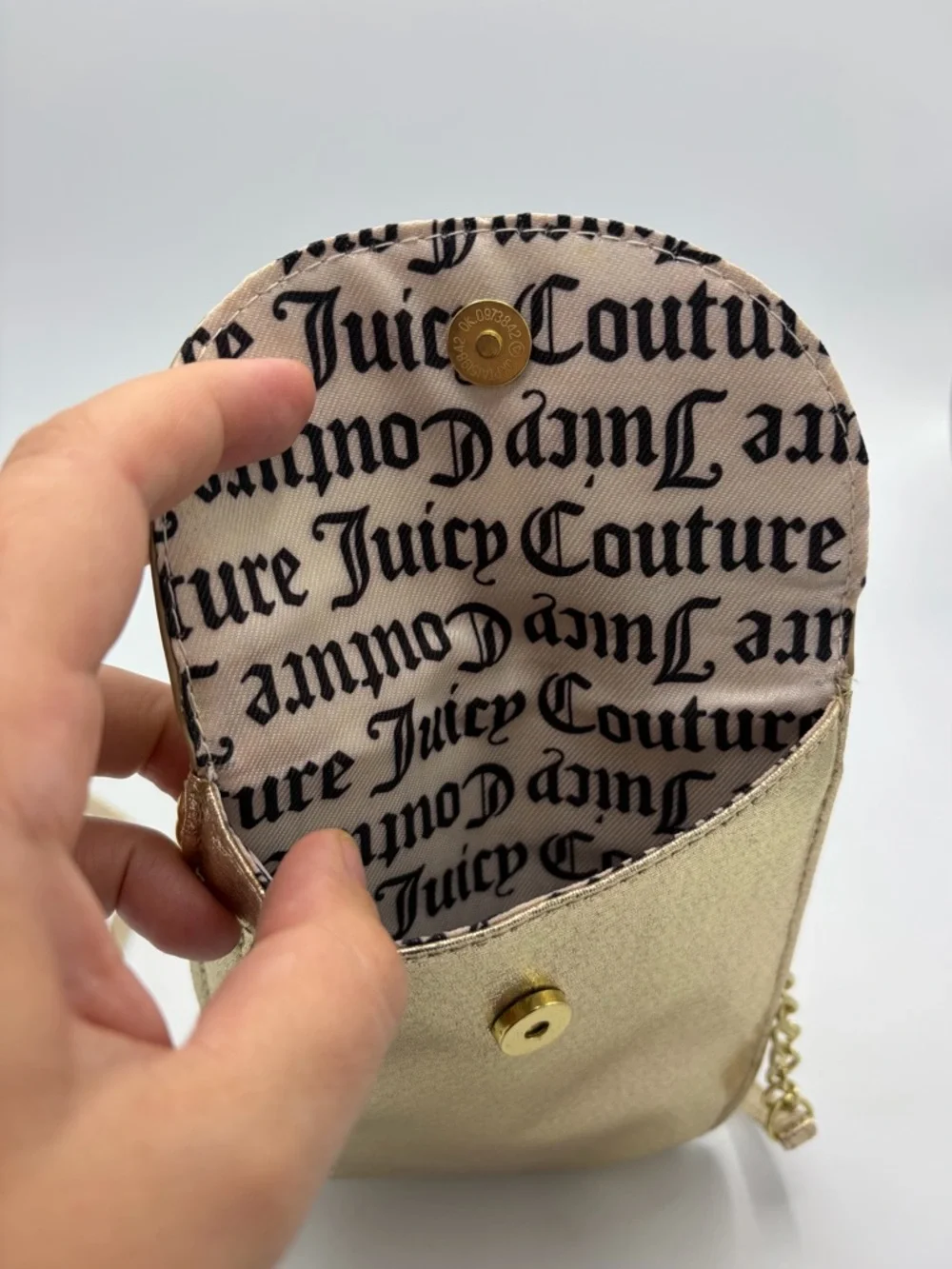 Juicy Couture Metallic Gold Crossbody Bag